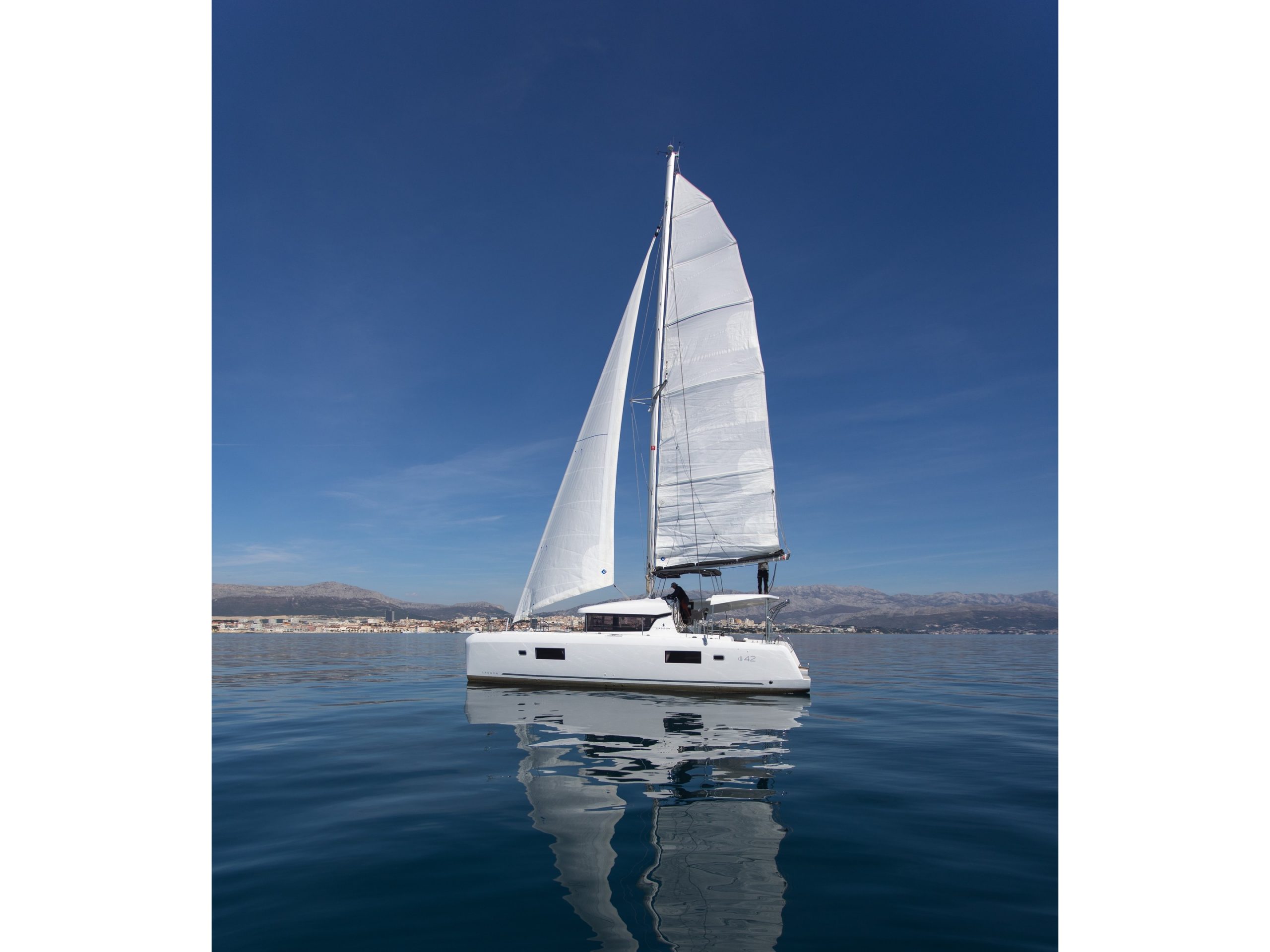 Lagoon 42 catamaran sailing in Croatia