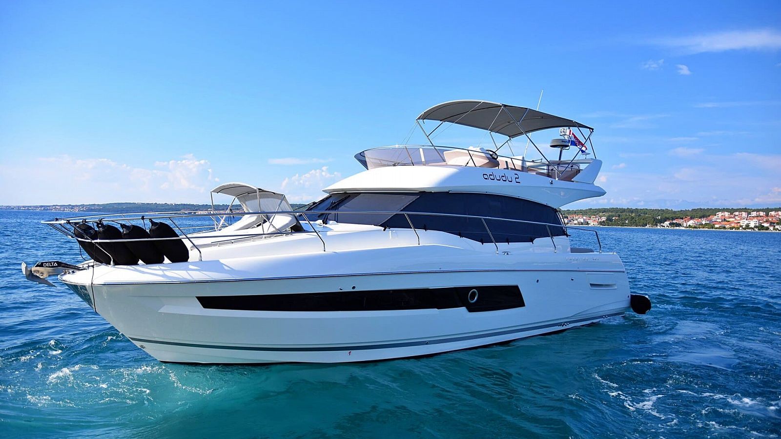 Prestige 460 Adudu 2 mid-range motor yacht charter Croatia